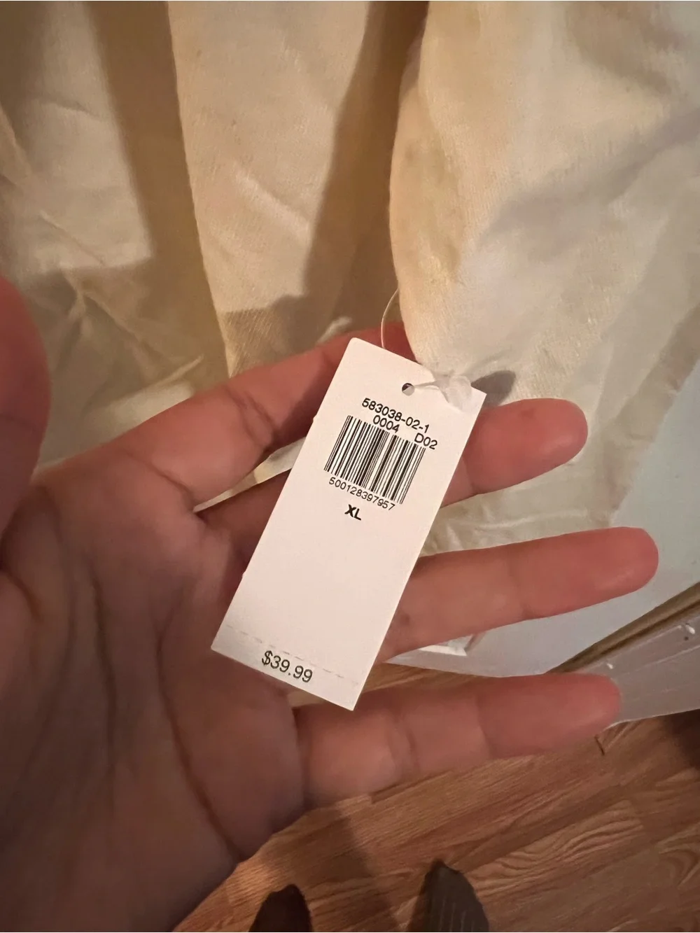 NWT Old Navy Men’s XL Cream Mock Neck Long Sleeve